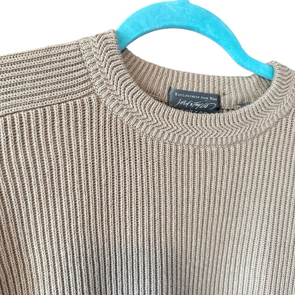 Lord & Taylor Tan Heavy Weight Knit Sweater sz M - Picture 7 of 12